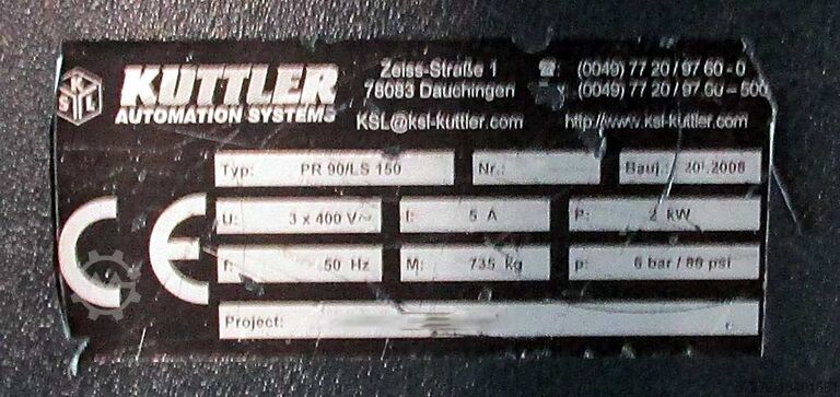 Rotační výtahová stanice Kuttler PR-90 LS150