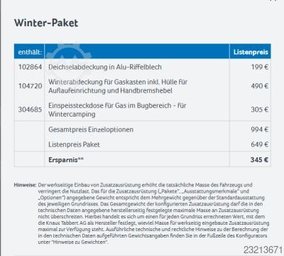Caravan Knaus Nordwind 660 PXB *2.500kg*Winter-Paket*ATC*
