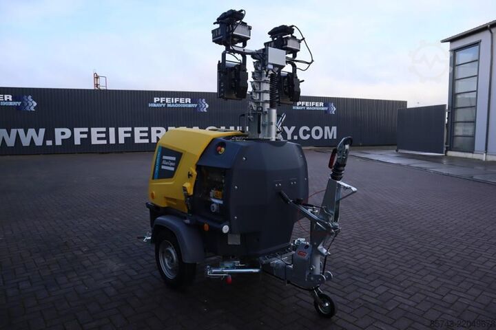 Lichtturm Atlas Copco Hilight H6+ Valid inspection, Max Boom Height 8m,