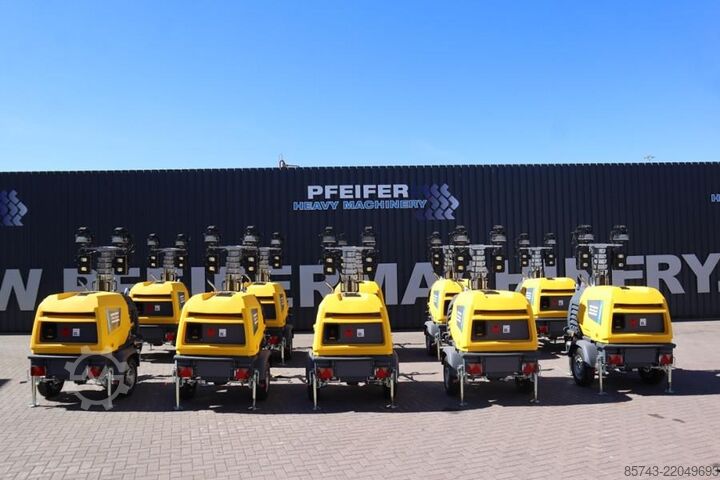 Lichtturm Atlas Copco Hilight H6+ Valid inspection, Max Boom Height 8m,