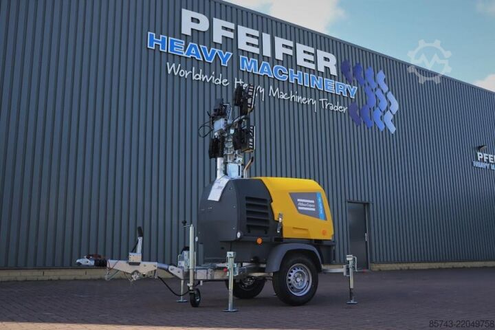 Lichtturm Atlas Copco Hilight H6+ Valid inspection, Max Boom Height 8m,