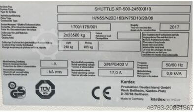 Lagerlift Kardex Shuttle XP-500-2450-813