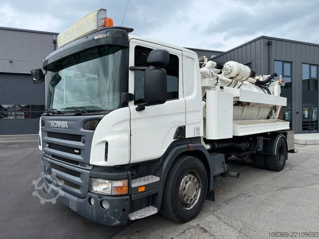 Vakuumtanktankvogn SCANIA P270 4x2 Hvidtved Larsen 7000 L Suction arm