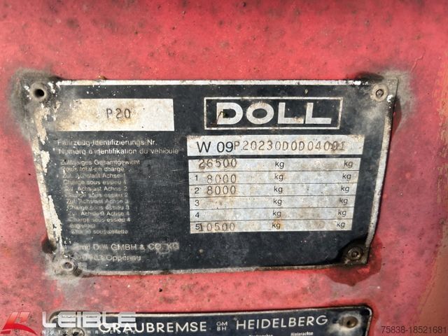 Değişebilir kasalı yarı römork DOLL 20 feet / Fuss Containerchassis *BPW Achsen