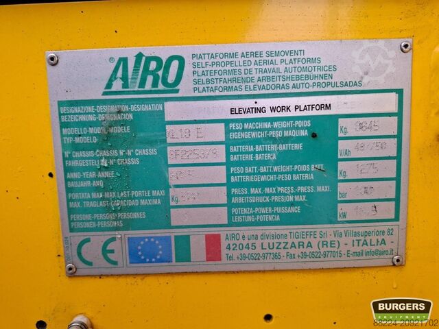 Ψαλίδι ανύψωσης Airo XL 19 E