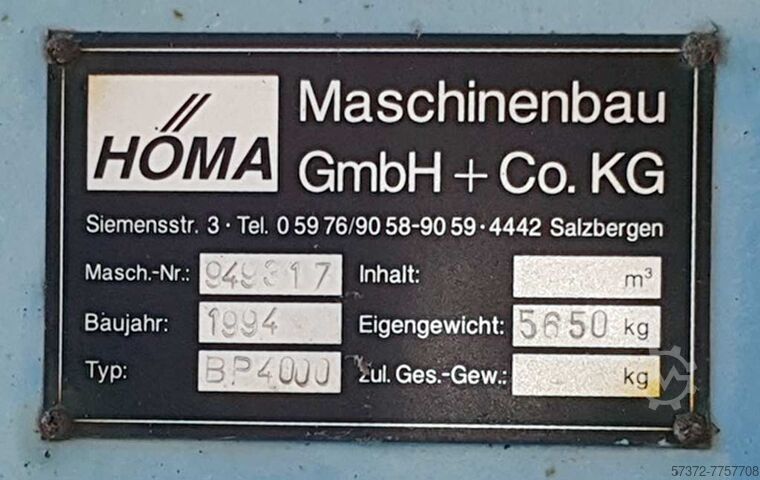 Balenpers Höma Maschinenbau BP 4000