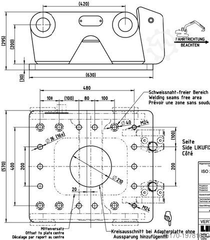 Other Liebherr Likufix SW48 Adapterplatte NEU lagernd