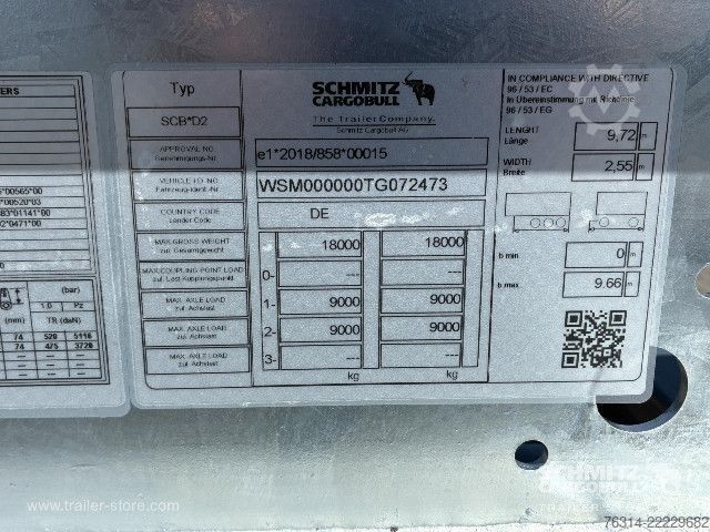 Remorcă cu șasiu interschimbabil Schmitz Cargobull Anhänger Wechselfahrgestell Standard
