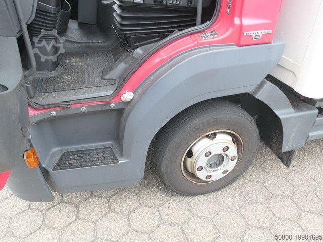 Dobozos furgon MERCEDES-BENZ 816 Atego, LBW, Isokoffer, Klima, 6.180mm lang