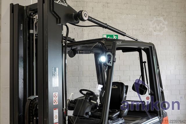 Regulacja wideł 5,37 m, ładowarka Linde E50 Elektro Gabelstapler 5t Triplex