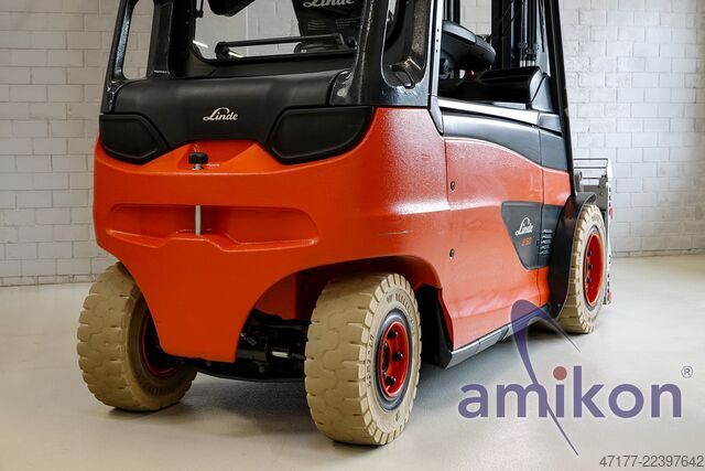Regulacja wideł 5,37 m, ładowarka Linde E50 Elektro Gabelstapler 5t Triplex