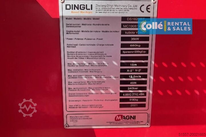 Scissor lift Magni DS 1823 RT | 2024