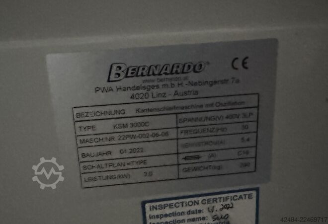 Szlifierka krawędziowa Bernardo KSM 3000 C