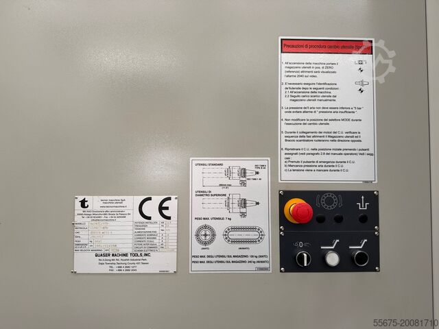 Vertikales Bearbeitungszentrum mit vier Achsen Quaser MV 184 C