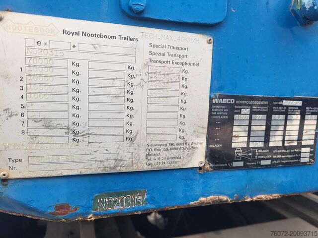 Semirremolque de plataforma baja Noteboom OSBDAZ-66