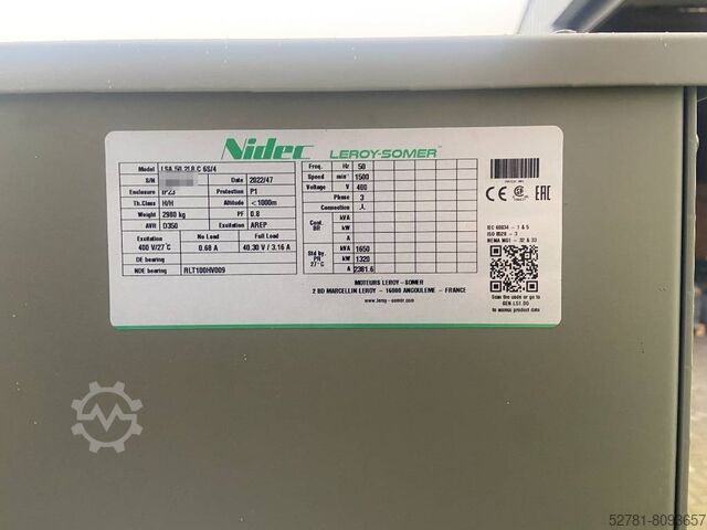 Generator set Perkins 4012-46TAG2A - 1.650 kVA Generator - DPX-19823-O