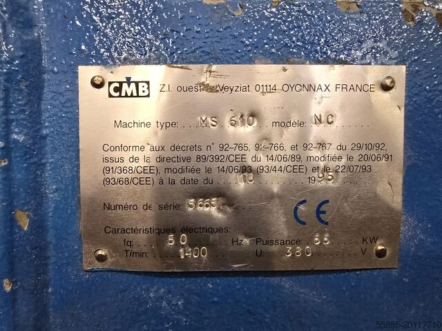 Granulator CMB MS 610 NC 55kW Rotor 1000 CMB MS 610 NC 90kW