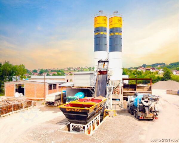 Concrete mixing plant / concrete plant FABO Concrete Batching Plant 60 m3 Compact Concrete Batching Plant