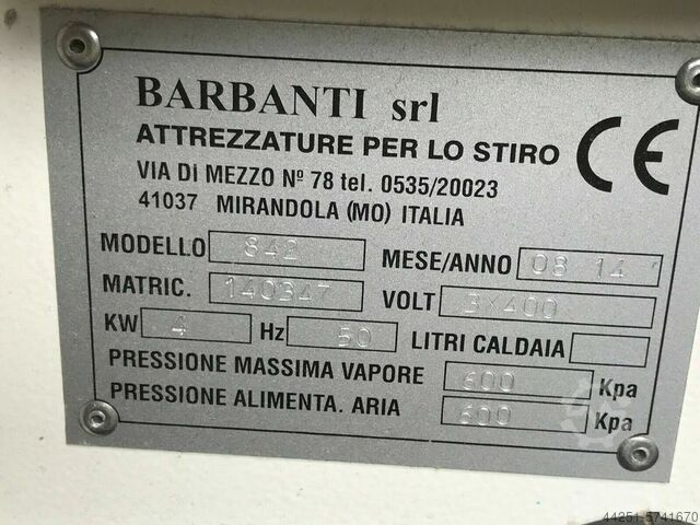 Garderobevormers en broektoppers Barbanti Doppelfinisher 842 Multimatic