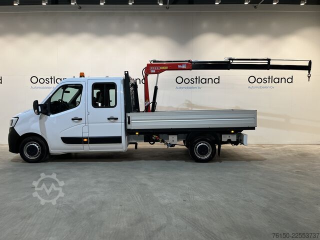 Platformslastbil med kran Renault Master 2.3 dCi 145 PK L3 Open Laadbak / Fassi K...
