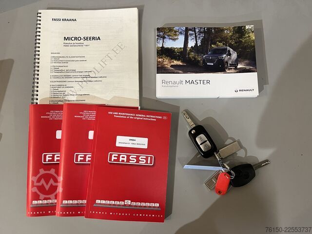 Platformslastbil med kran Renault Master 2.3 dCi 145 PK L3 Open Laadbak / Fassi K...