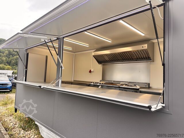 Magasin Mobile Voll ausgestatteter Gastro-Contrailer (Hydraulik-Absenkbar) | Profi-Küche NEU