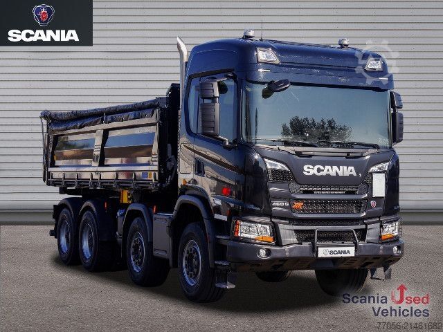 Τρίπλευρο ανατρεπόμενο φορτηγό Scania G 460 B8x4HZ XT - Meiller TRIGENIUS D421 / Bordmat