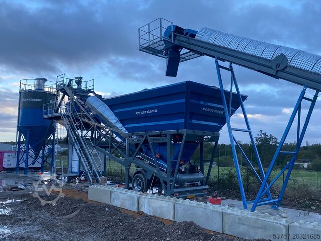 Central de betão móvel, betão CONSTMACH 30 m3/h Mobile Concrete Batching Plant