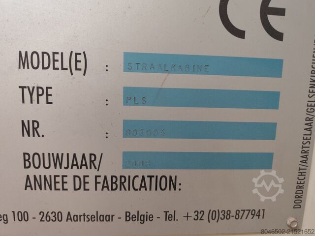 Sandblæsningskabine Straaltechniek 4a1-pls