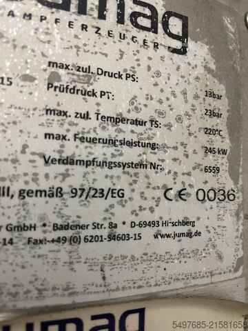 Kocioł parowy Jumag DG360