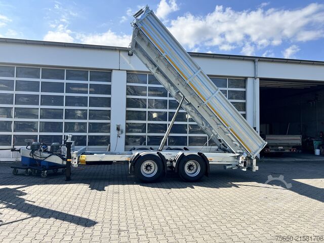 Tipper trailer Möslein TTD 19 B  19 t Tandemkipper- Tieflader hydraulischer Klappe Breitbereifung
