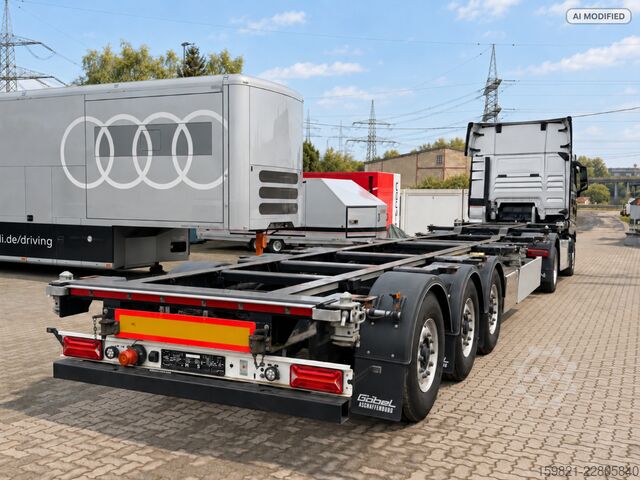 Semi-reboque porta-carroçaria amovível Goebel Containerchassis 10|20|30|40 Lenkachse