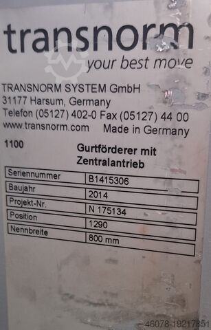 Convoyeur à bande Convoyeur à bande GF Transnorm 16950-900-750