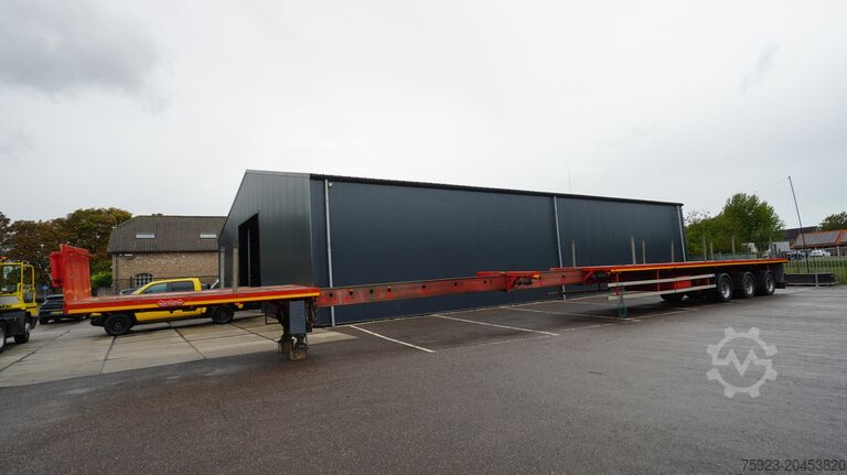 Platform aanhanger Nooteboom 3 AXLE FLATBED 3X EXTENDABLE TRAILER 43.95mtr T...