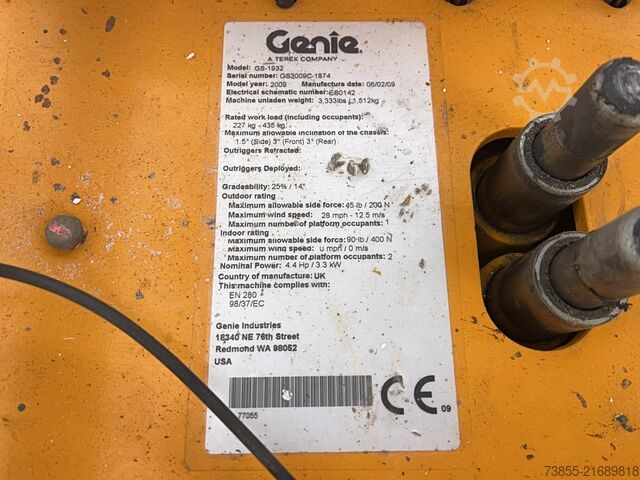 Schaarheftafel Genie Gs 1932