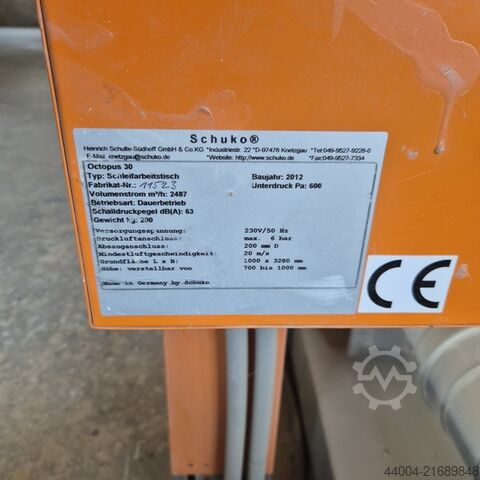 Grinding table Schuko Octopus Typ 30