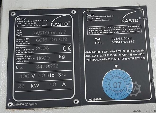 Automatisk bandsåg Kasto KASTOtec A7