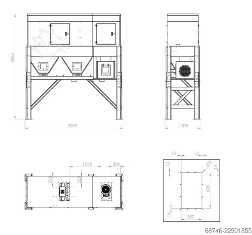 Stationäre Absauganlage Holzing RLA BIG BAG TWO 11 300m3/h