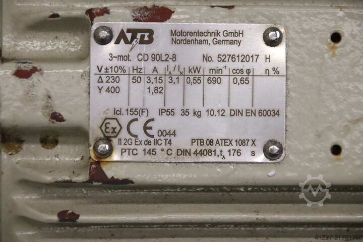 Silnik elektryczny 0,55 kW 690 obr./min ATB CD 90L2-8  Ex-geschützt