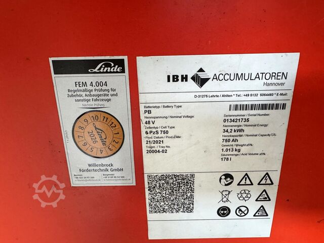 21/2021 Serwis + UVV 09/2027 15.008 mth Linde E16L
