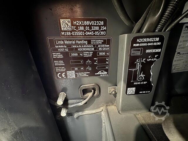 2019 UVV 05/2027 14.081 timer Linde H35T