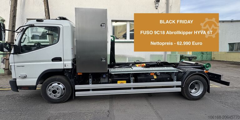 Roll-off kipper Fuso Canter 9C18 Abrollkipper HYVA 6 T