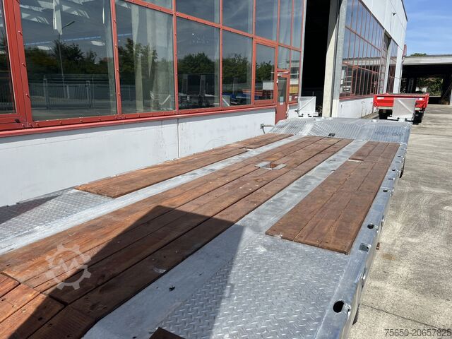 Dieplader oplegger Möslein T 2 Schwebheim Neuer 2 Achs Tieflader- Anhänger, Verbreiterung