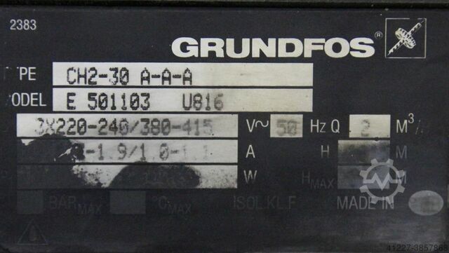 Centrifugaalpomp Grundfos CH2-30-30 A-A-A