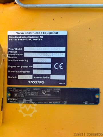 Chargeuse sur pneus Volvo L 70 H