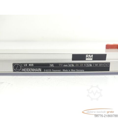 Komponens Heidenhain LS 403 ML 170mm ID: 226 520 1D SN: 2861322H --