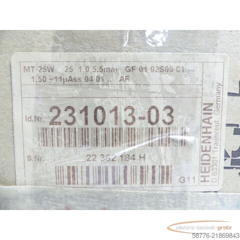 Komponenta Heidenhain MT 25W Messtaster ID: 231013-03 SN: 22362184H --