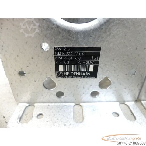 Στοιχείο Heidenhain PW 210 ID: 333 081-01 Bremswiderstand SN: 8811610