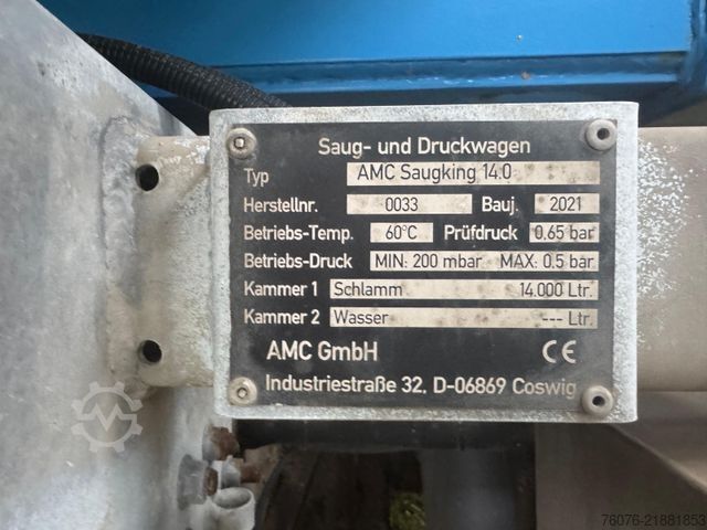 Vakuumtankbil MAN 26.330 BL 6x2/4 14cbm Saugwagen