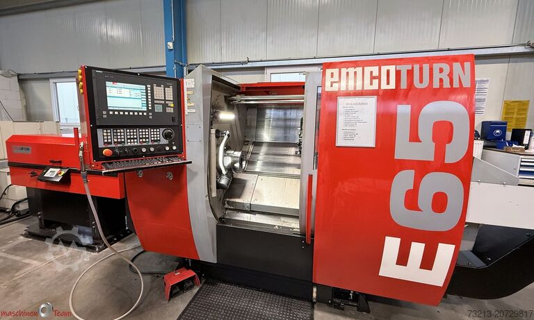 CNC-svarv med utrustning och C-axel EMCO E65 TM BigBore 95
